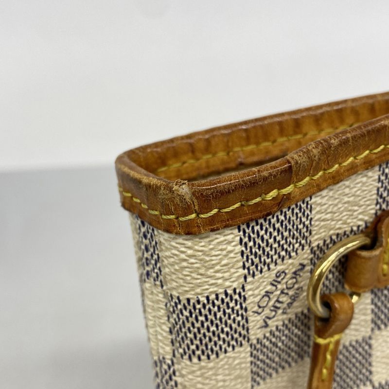 Louis Vuitton Tote Bag Damier Azure Neverfull PM N51110 White Ladies