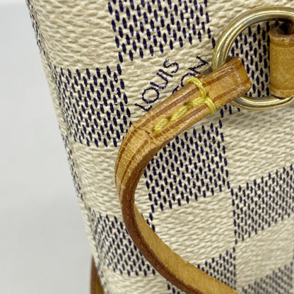 Louis Vuitton Tote Bag Damier Azure Neverfull PM N51110 White Ladies