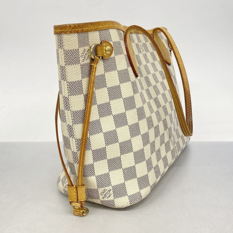 Louis Vuitton Tote Bag Damier Azure Neverfull PM N51110 White Ladies