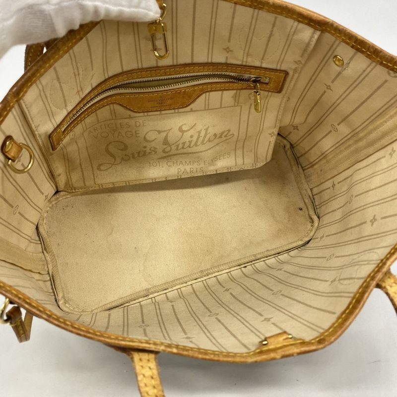 Louis Vuitton Tote Bag Damier Azure Neverfull PM N51110 White Ladies