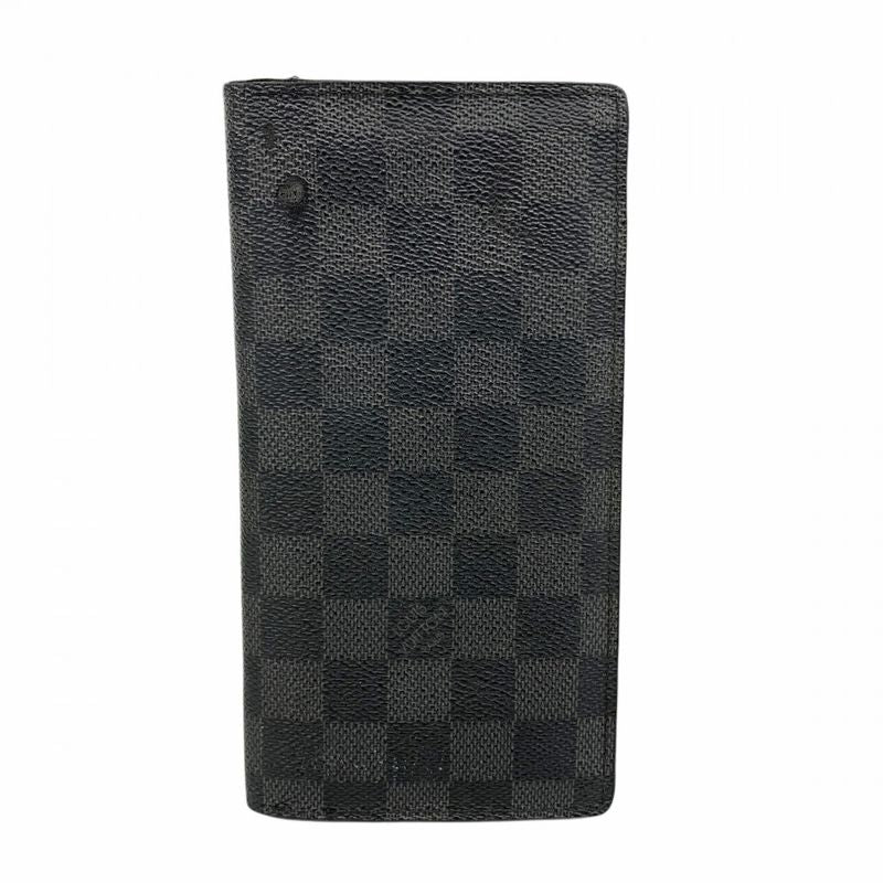 Louis Vuitton Damier Graphite Portefeuille Blazer N62665 Black Men's Long Wallet