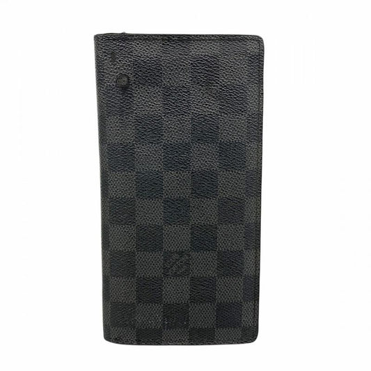 Louis Vuitton Damier Graphite Portefeuille Blazer N62665 Black Men's Long Wallet