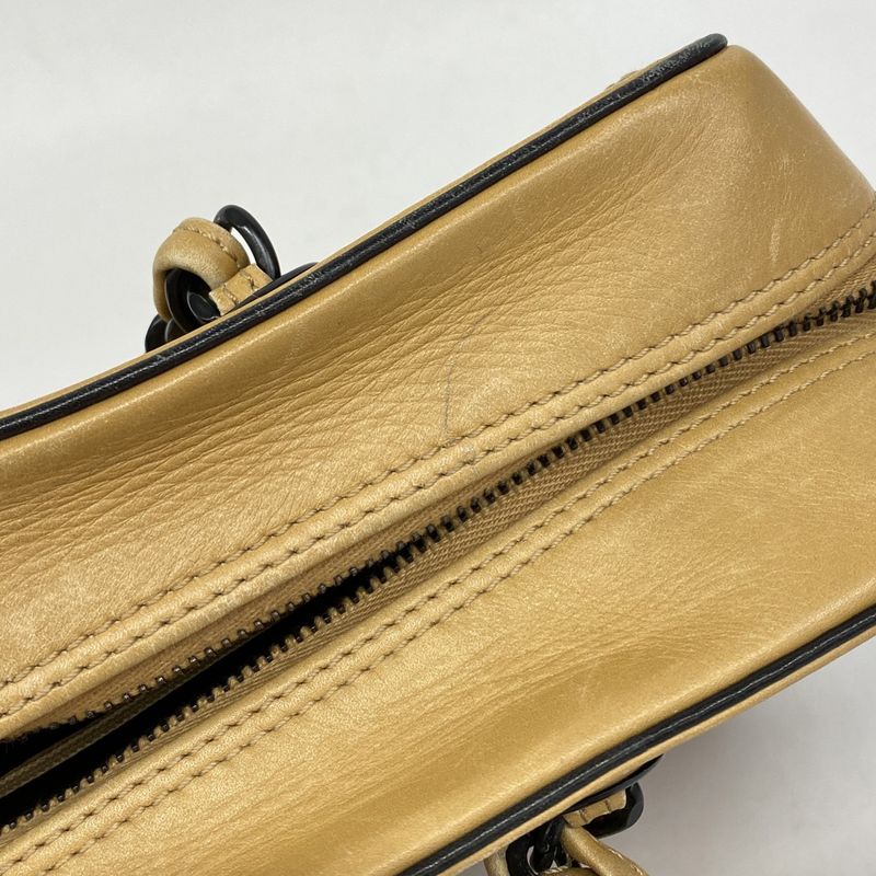 Chanel Tote Bag Leather Beige Women's