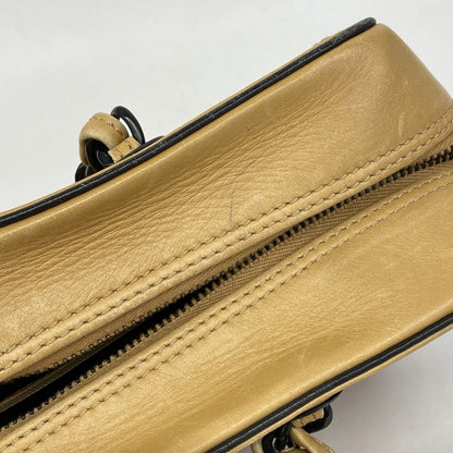 Chanel Tote Bag Leather Beige Women's