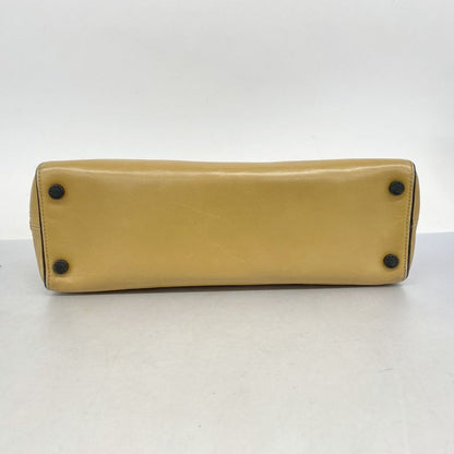 Chanel Tote Bag Leather Beige Women's