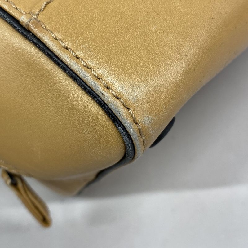 Chanel Tote Bag Leather Beige Women's