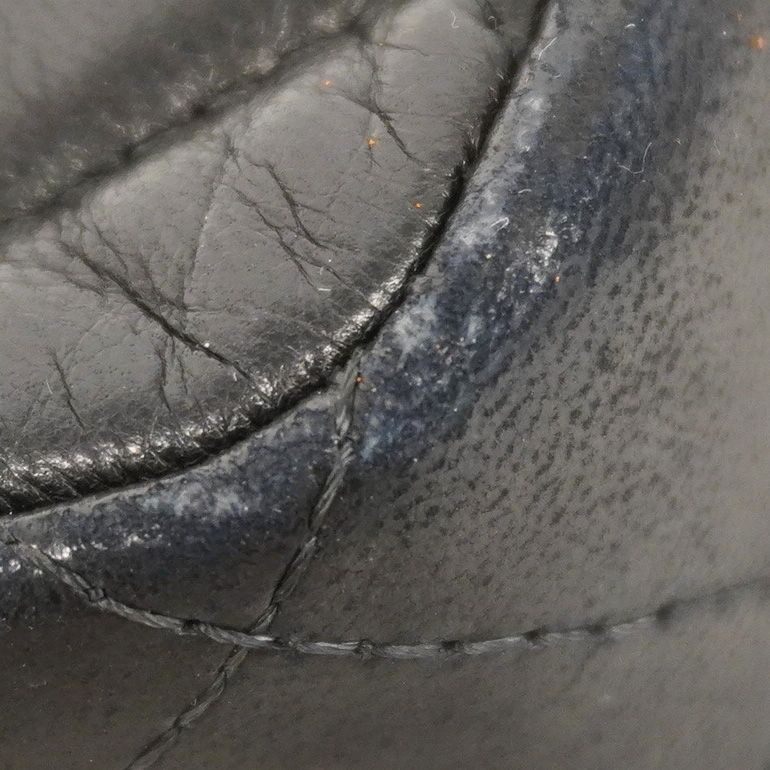 Chanel Shoulder Bag Matelasse Lambskin Black Silver Hardware Women