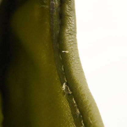 Christian Dior Shoulder Bag Double Saddle Bag Leather Green Gold Hardware Women