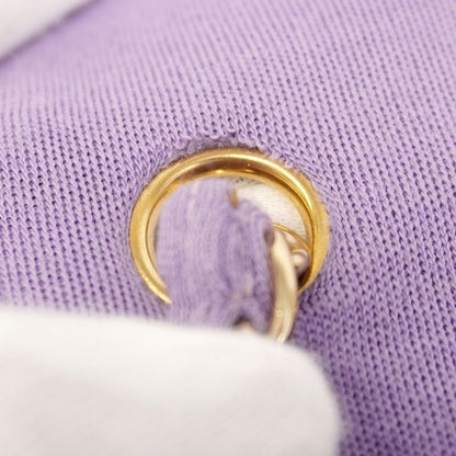 Chanel Shoulder Bag Mini Matelasse Cotton Purple Chien Pan Gold Hardware Women