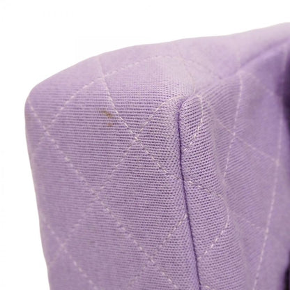 Chanel Shoulder Bag Mini Matelasse Cotton Purple Chien Pan Gold Hardware Women