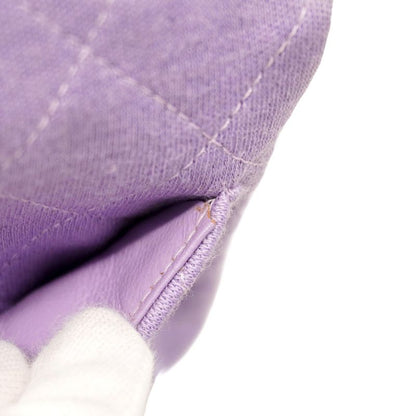 Chanel Shoulder Bag Mini Matelasse Cotton Purple Chien Pan Gold Hardware Women