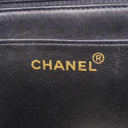 Chanel Shoulder Bag Diana Patent Leather Black Gold Hardware Women