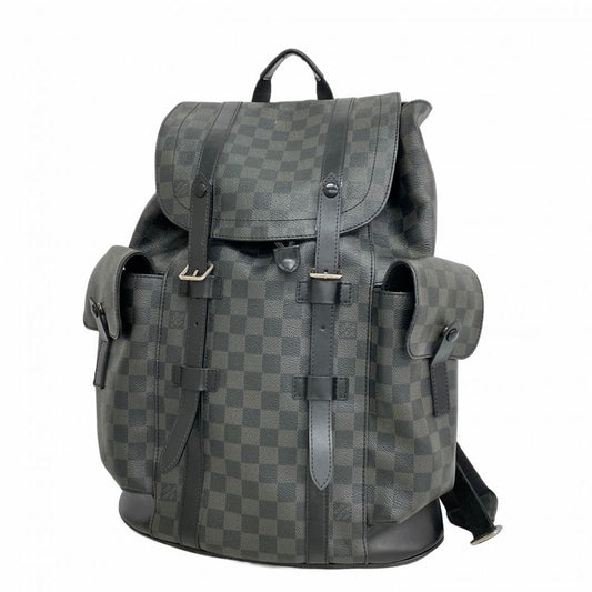 Louis Vuitton Backpack Daypack Damier Graphite Christopher N41379 Black Gray
