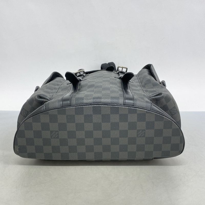 Louis Vuitton Backpack Daypack Damier Graphite Christopher N41379 Black Gray