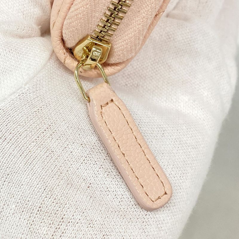 Chanel Long Wallet Matelasse Caviar Skin Pink Chien Pan Gold Hardware Women