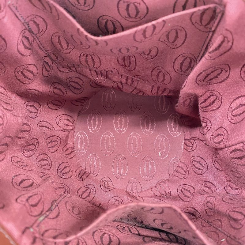 Cartier Shoulder Bag Must Leather Bordeaux Gold Hardware Women