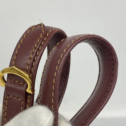 Cartier Shoulder Bag Must Leather Bordeaux Gold Hardware Women