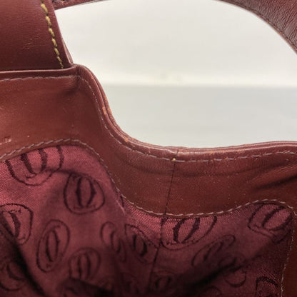 Cartier Shoulder Bag Must Leather Bordeaux Gold Hardware Women