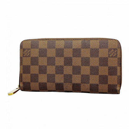 Louis Vuitton Long Wallet Damier Zippy Wallet N60015 Ebène Men Women Unisex