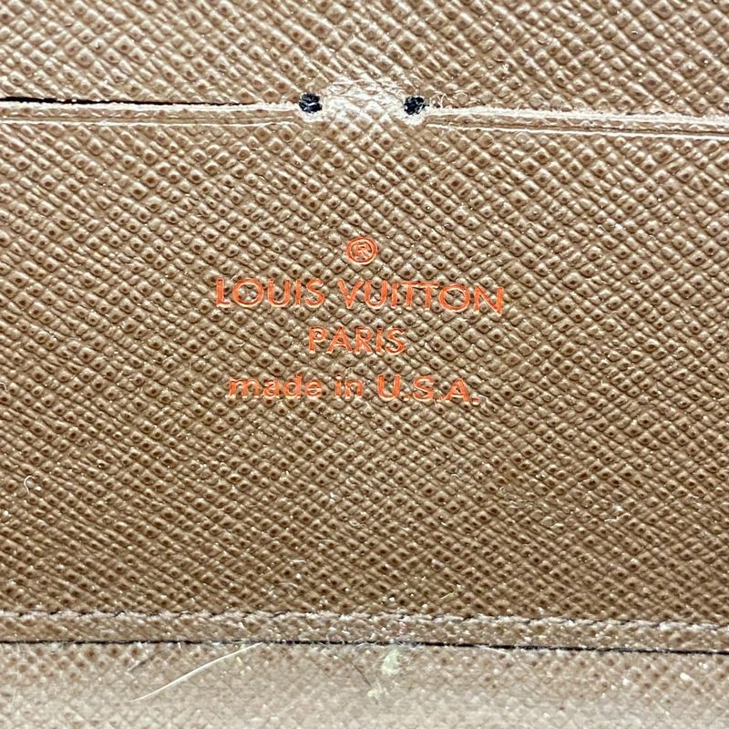 Louis Vuitton Long Wallet Damier Zippy Wallet N60015 Ebène Men Women Unisex