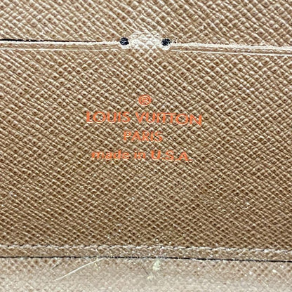 Louis Vuitton Long Wallet Damier Zippy Wallet N60015 Ebène Men Women Unisex