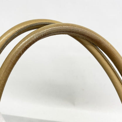 Chanel Handbag Matelasse Lambskin Beige Silver Hardware Women