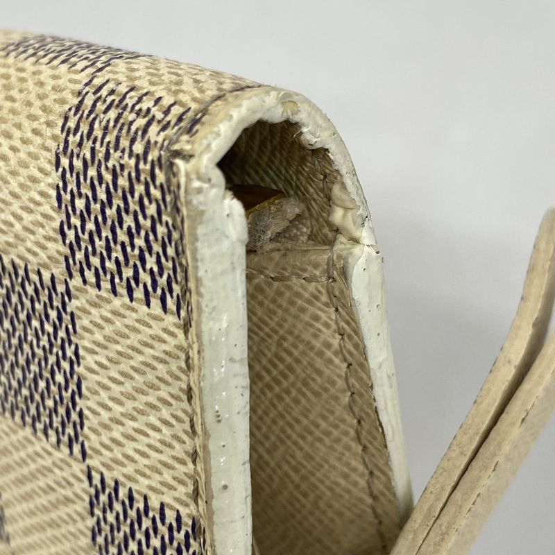 Louis Vuitton Damier Azure Portefeuille Antholite Long Wallet N63072 White