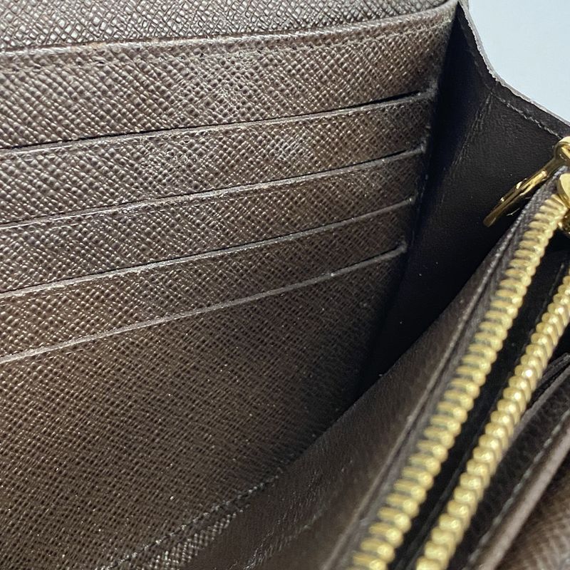 Louis Vuitton Damier Portefeuille Sistine N61747 Ebène Ladies Long Wallet