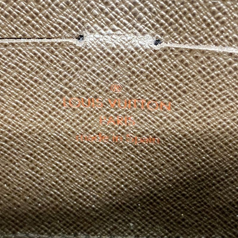 Louis Vuitton Damier Portefeuille Sistine N61747 Ebène Ladies Long Wallet