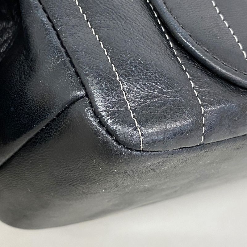 Chanel Shoulder Bag Mademoiselle Lambskin Silver Hardware Women