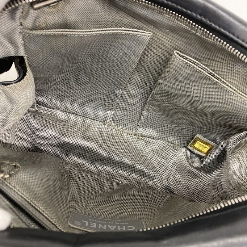 Chanel Shoulder Bag Mademoiselle Lambskin Silver Hardware Women