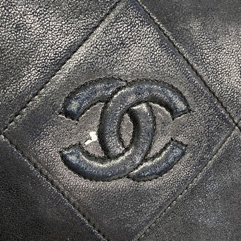 Chanel Shoulder Bag Matelasse Lambskin Black Gold Hardware Women