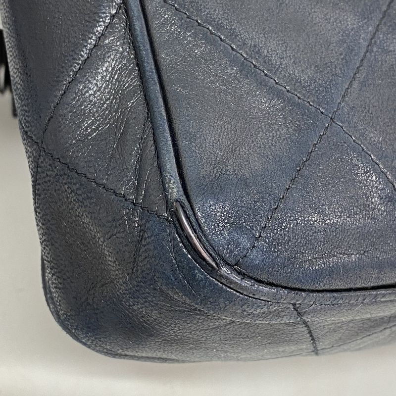 Chanel Shoulder Bag Matelasse Lambskin Black Gold Hardware Women