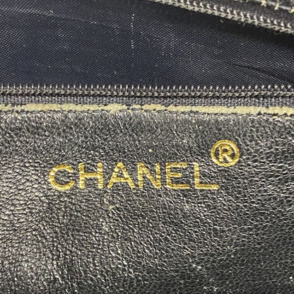 Chanel Shoulder Bag Matelasse Lambskin Black Gold Hardware Women
