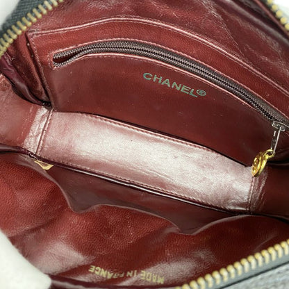 Chanel Shoulder Bag Matelasse Lambskin Black Gold Hardware Women