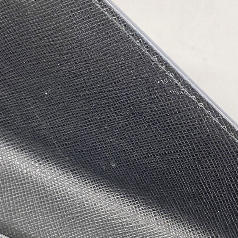 Prada Long Wallet Saffiano Leather Black Red Gold Hardware Women