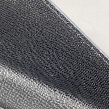 Prada Long Wallet Saffiano Leather Black Red Gold Hardware Women