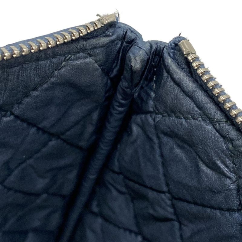 Chanel Matelasse Blue-Grey Silver Hardware Lambskin Clutch