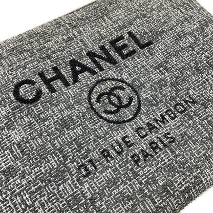 Chanel Clutch Bag Deauville Line Gray X White X Dark Gray Tweed