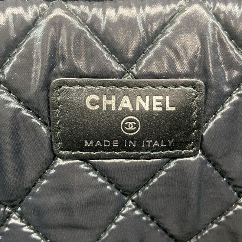 Chanel Clutch Bag Deauville Line Gray X White X Dark Gray Tweed