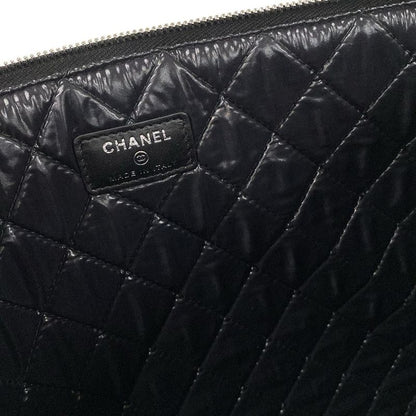 Chanel Clutch Bag Deauville Line Gray X White X Dark Gray Tweed