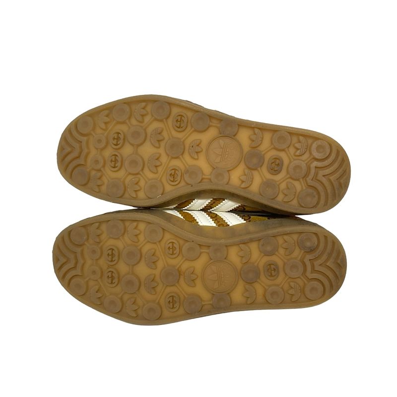 Gucci Sneakers 22.5 Women's Gazelle 707868 Light Brown X White X Red GG Pattern