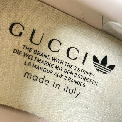 Gucci Sneakers 22.5 Women's Gazelle 707868 Light Brown X White X Red GG Pattern