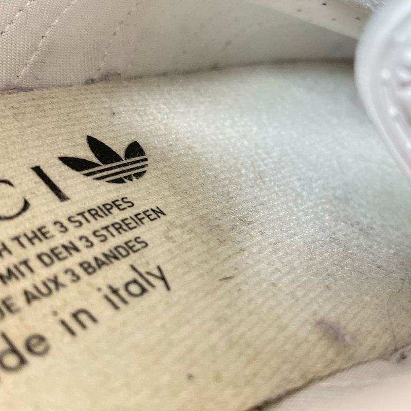 Gucci Sneakers 22.5 Women's Gazelle 707868 Light Brown X White X Red GG Pattern