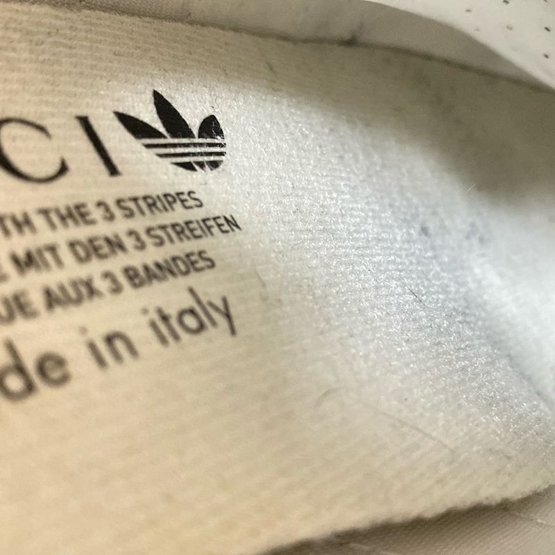 Gucci Sneakers 22.5 Women's Gazelle 707868 White X Navy X Red Adidas Removable