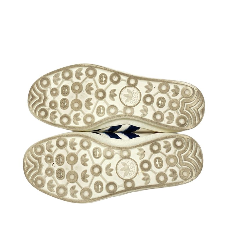 Gucci Sneakers 22.5 Women's Gazelle 707868 White X Navy X Red Adidas Removable