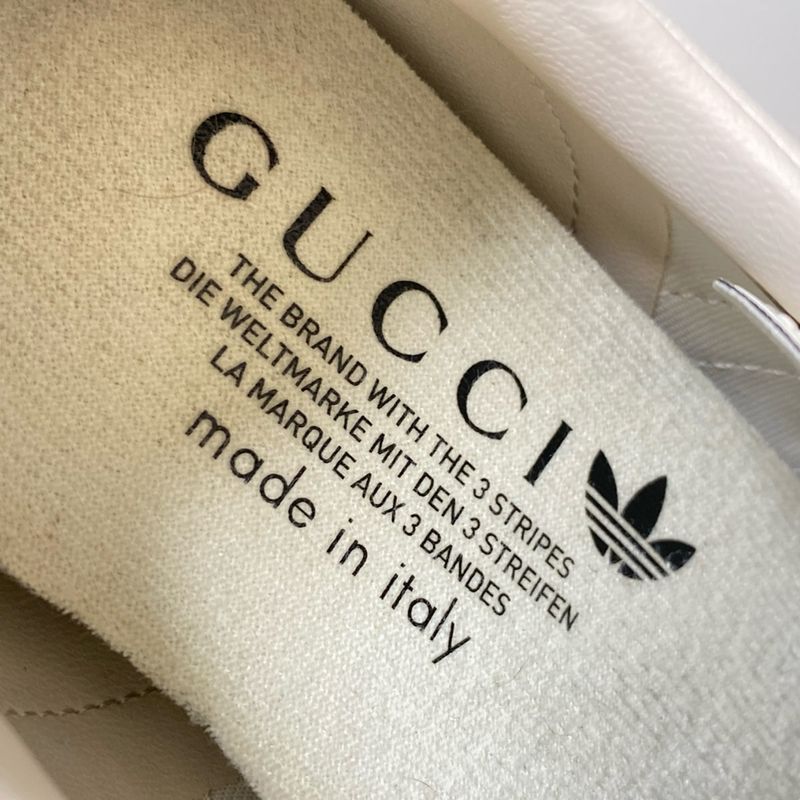 Gucci Sneakers 22.5 Women's Gazelle 707868 White X Navy X Red Adidas Removable