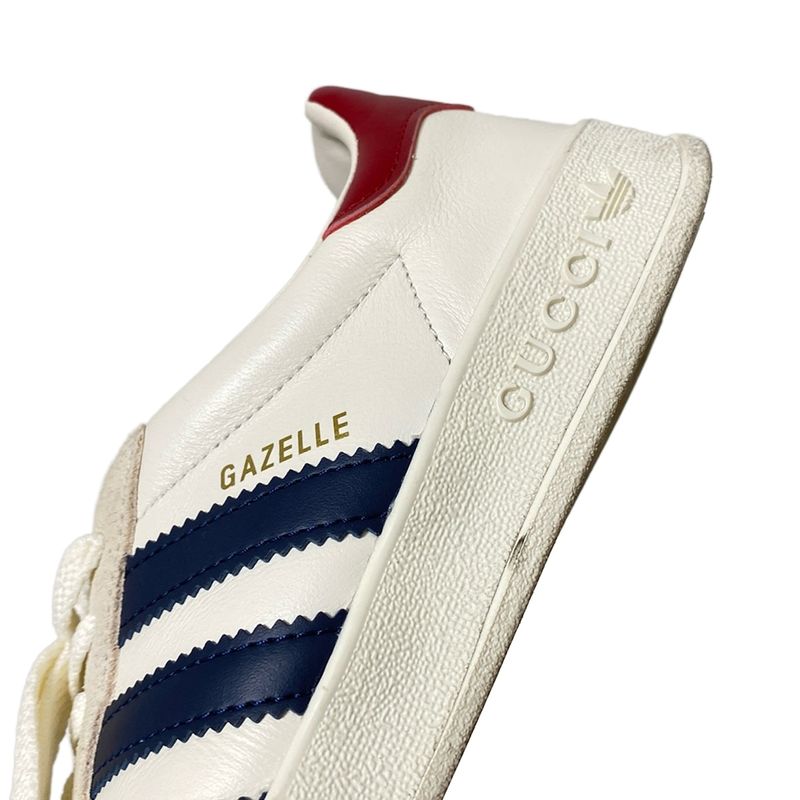 Gucci Sneakers 22.5 Women's Gazelle 707868 White X Navy X Red Adidas Removable