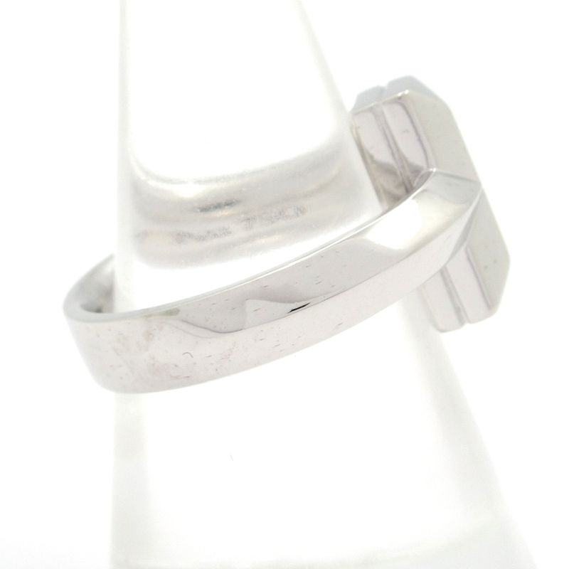 Tiffany & Co Ring Excellent Condition T One Ring 18k White Gold X Diamond Pave