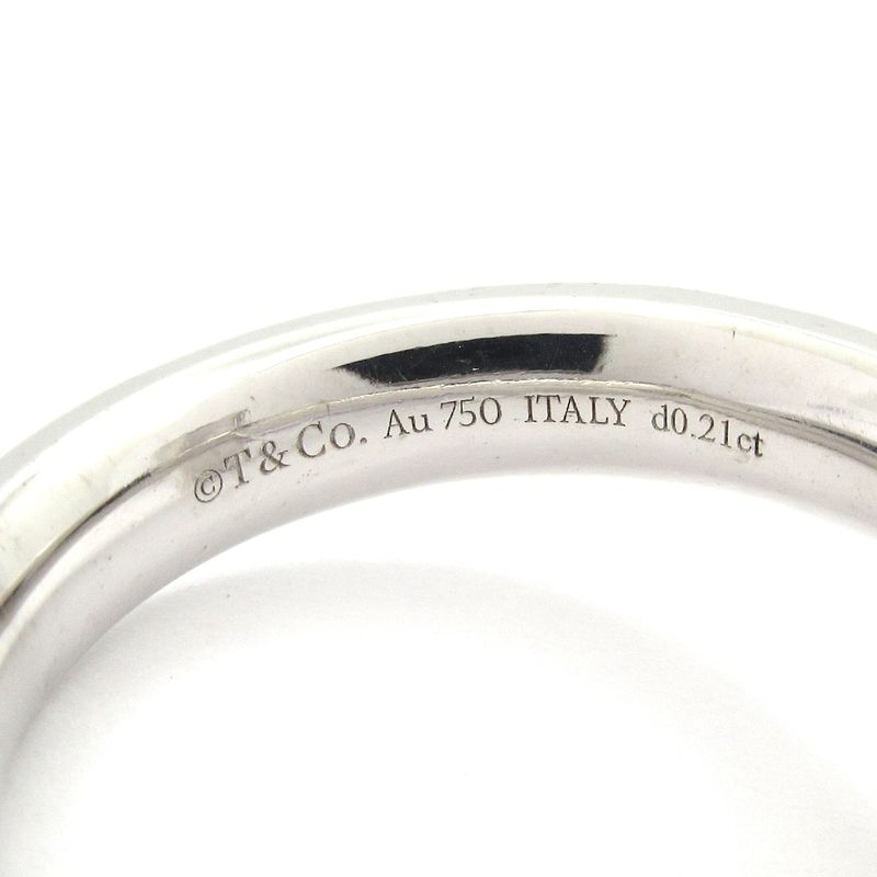 Tiffany & Co Ring Excellent Condition T One Ring 18k White Gold X Diamond Pave